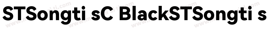 STSongti sC BlackSTSongti sC Black字体转换
